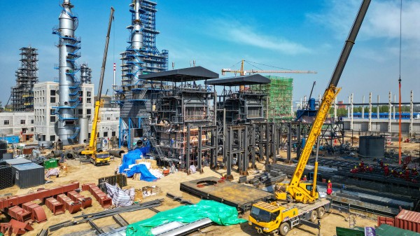 直击一线！尊龙集团针状焦余热锅炉项目建设周全提速